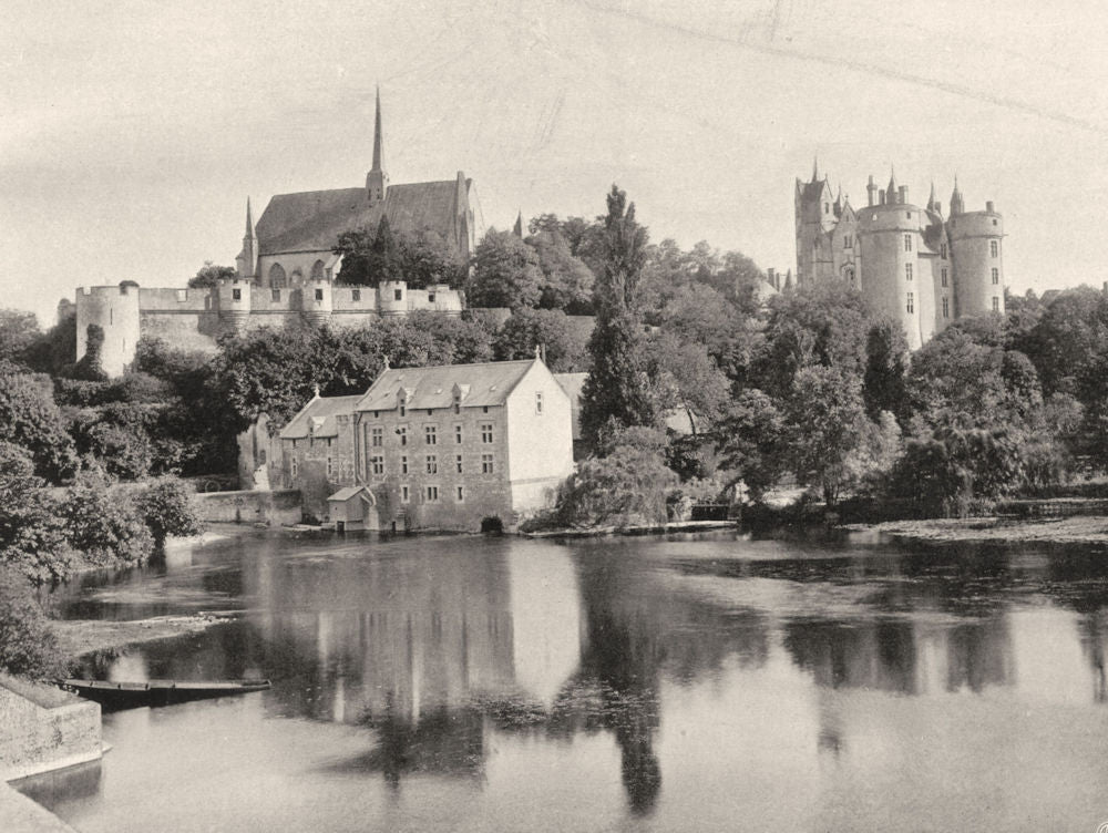 MAINE-ET-LOIRE. Vue générale de Montreuil- Bellay 1903 old antique print